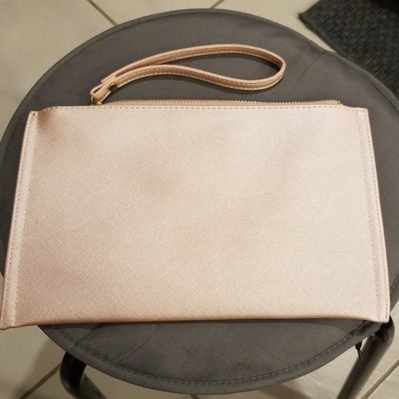 💕MADISON WEST💕 Rose All Day Pink Shimmer Clutch - Picture 5 of 8